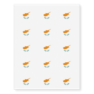 Cyprus Flag Temporary Tattoos