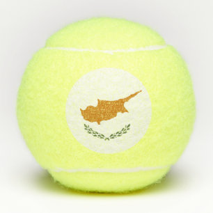 Cyprus flag tennis balls