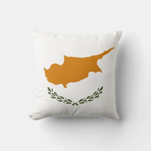 Cyprus Flag Throw Pillow