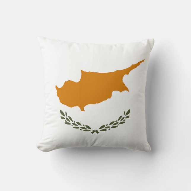 Cyprus Flag Throw Pillow (Front)