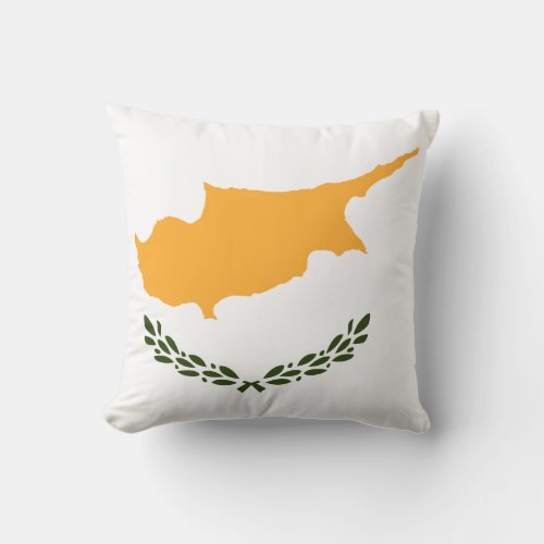Cyprus Flag Throw Pillow