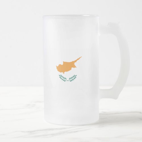 cyprus frosted glass beer mug