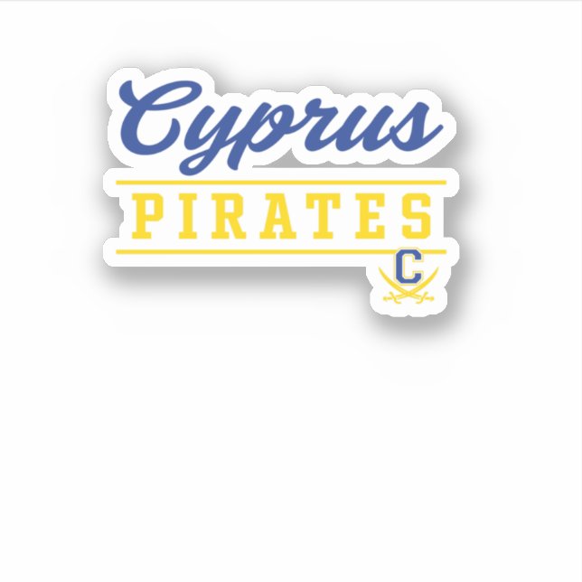 Cyprus High School Pirates  Sticker (Front)