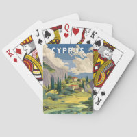 Cyprus Illustration Travel Art Vintage