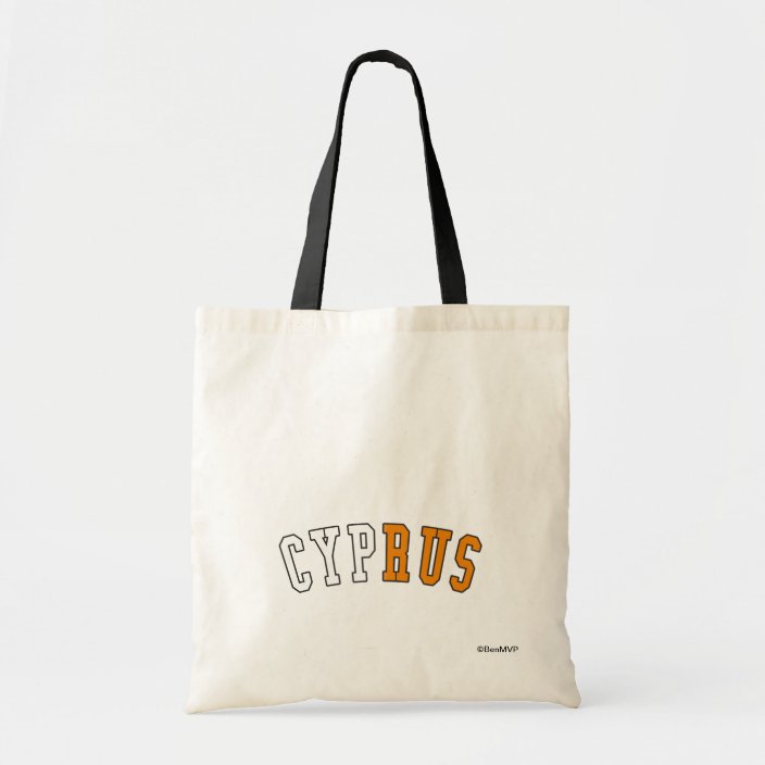 Cyprus in National Flag Colors Canvas Bag