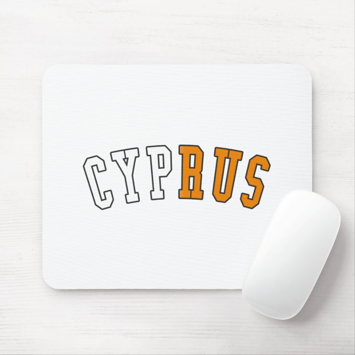 Cyprus in National Flag Colors Mouse Pad