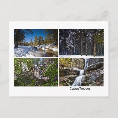 Cyprus Landscape Troodos mountains winter Postcard