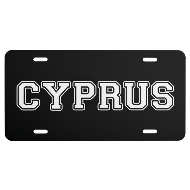 Cyprus License Plate (Front)