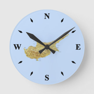 Cyprus Map Clock
