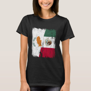 Cyprus Mexico Half Flag Cypriot Mexican Heritage T-Shirt