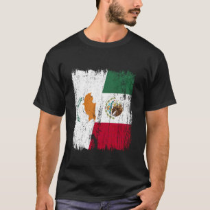 Cyprus Mexico Half Flag Cypriot Mexican Heritage T-Shirt