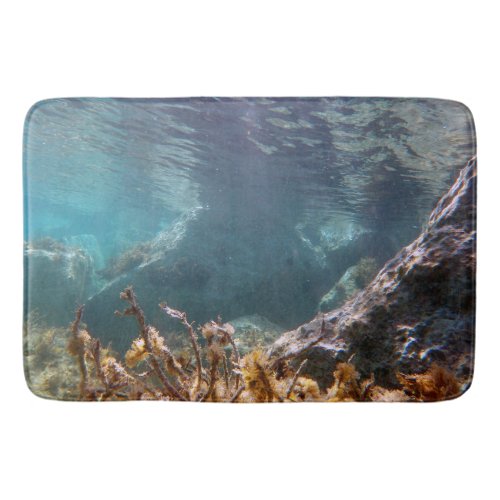 Cyprus nature sea underwater beach seasons summer  bath mat
