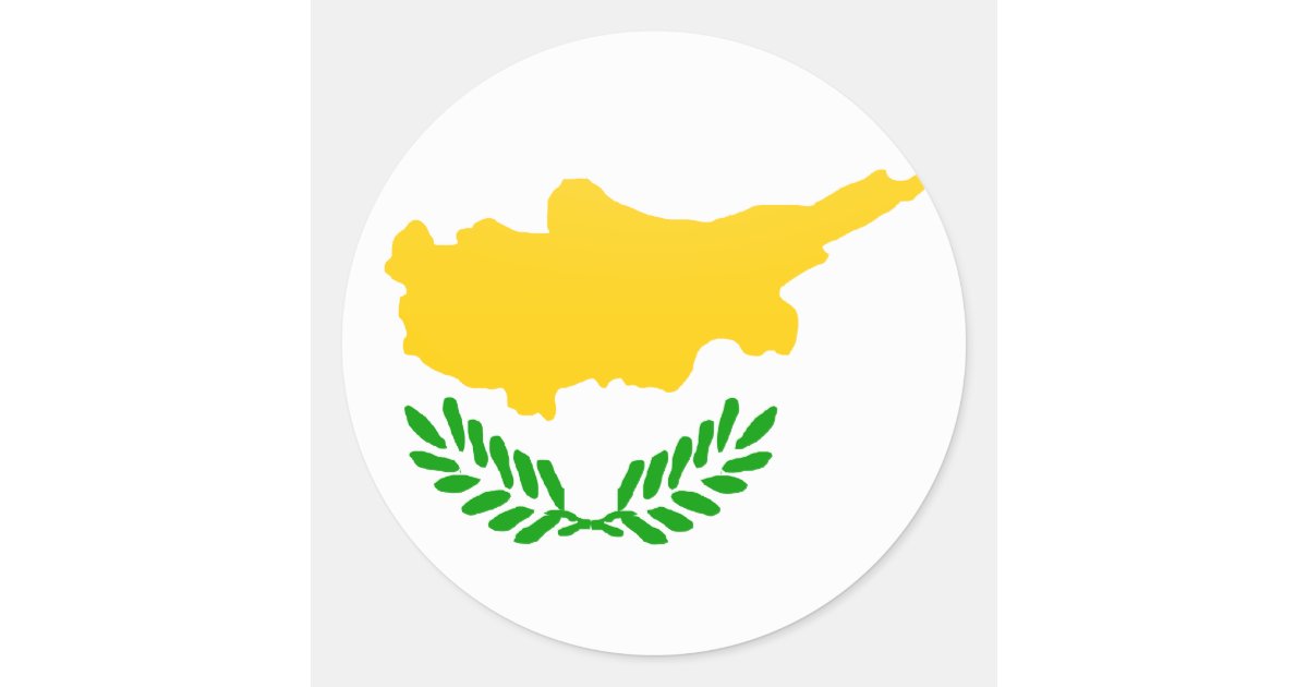 Cyprus quality Flag Circle Classic Round Sticker | Zazzle
