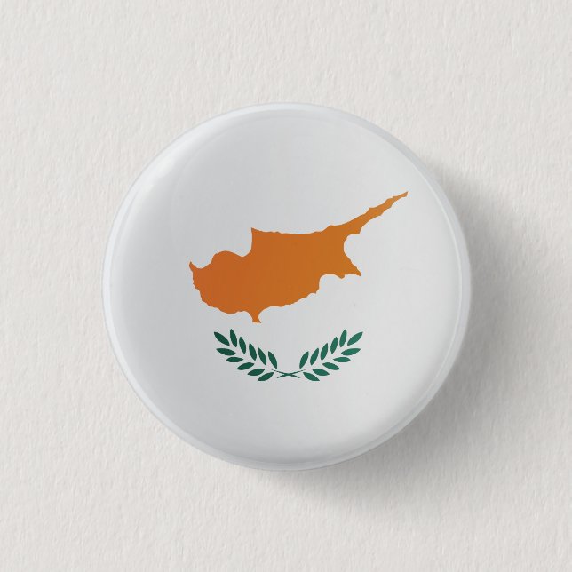 Cyprus  Round Icon Flag Button (Front)