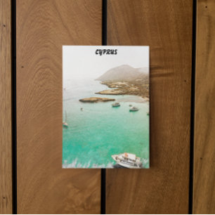 Cyprus Scenery Travel Illustration Postcard