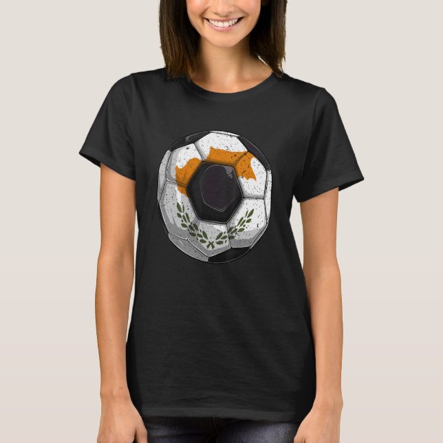 Cyprus Soccer Cypriots Flag Boys Mens Kids T-Shirt (Front)