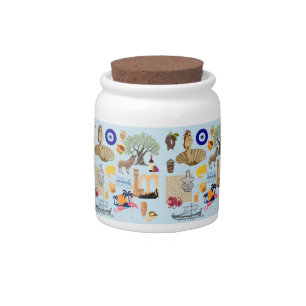 Cyprus Symbols Candy Jar