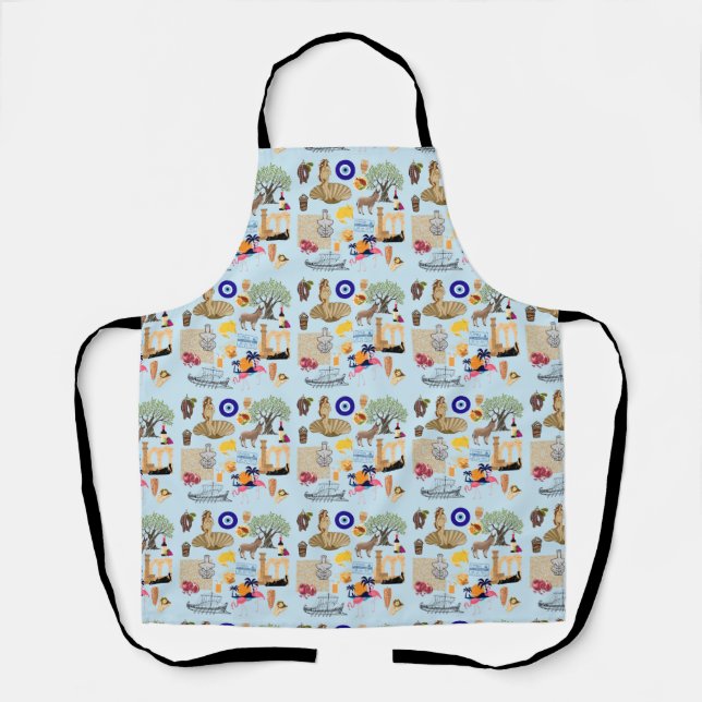 Cyprus Symbols Travel Lovers Apron (Front)
