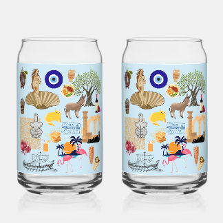 Cyprus Symbols Travel Lovers Can Glass