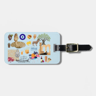 Cyprus Symbols Travel Lovers Luggage Tag