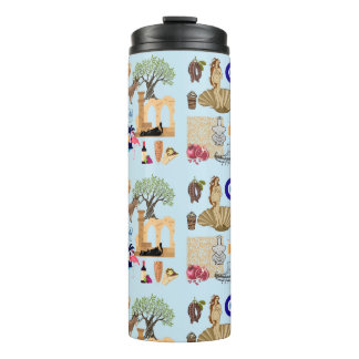 Cyprus Symbols Travel Lovers Thermal Tumbler