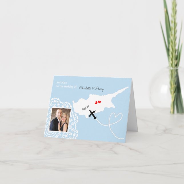 Cyprus Wedding Destination Invitation (Front)
