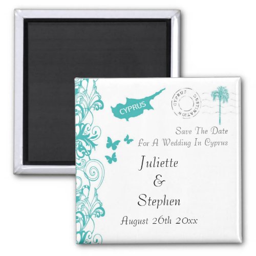 Cyprus Wedding Save The Date Magnet