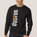 Cyprus with flag colors on the side of sweatshirt