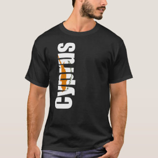 Cyprus with flag colors on the side of T-Shirt