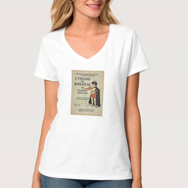 Cyrano de Bergerac Vintage Bookcover T-Shirt (Front)