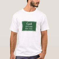 Cyril Oklahoma City Limit Sign