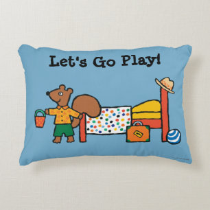 Cyril the Squirrel on Vacation Decorative Pillow