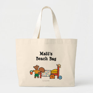Cyril the Squirrel on Vacation Large Tote Bag