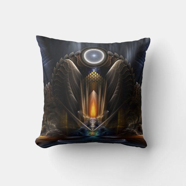 Cyritous, The Temple Of The Orb Of Karinos Throw Pillow (Front)
