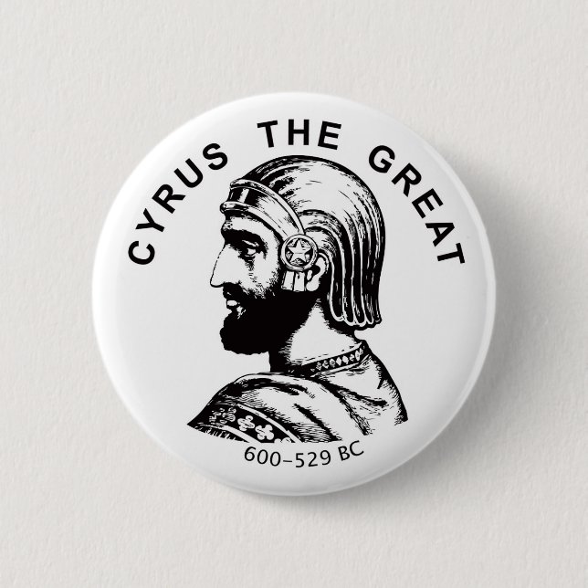 Cyrus the Great kourosh bozorg round button (Front)