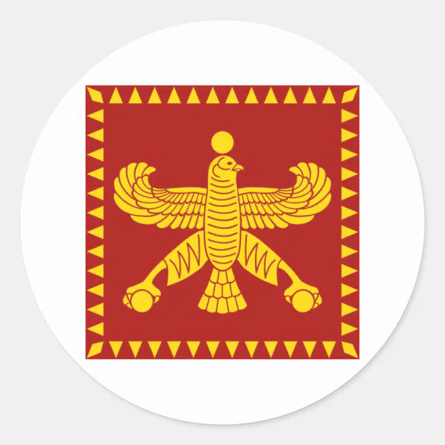 Cyrus the Great Standard Flag Classic Round Sticker | Zazzle