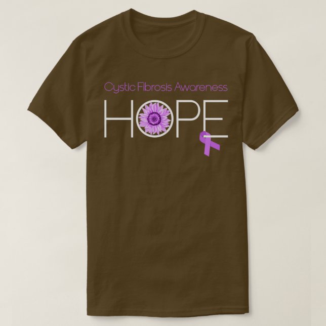 Cystic Fibrosis Awareness Costume Sunflower Ribbon T-Shirt (Design Front)