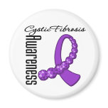 Cystic Fibrosis Awareness Gemstone Ribbon Magnet