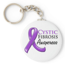 Cystic Fibrosis Awareness Ribbon Keychain