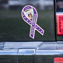 Cystic Fibrosis Awareness Ribbon Name & Photo Car Magnet