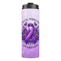 Cystic Fibrosis Awareness Ribbon Thermal Tumbler