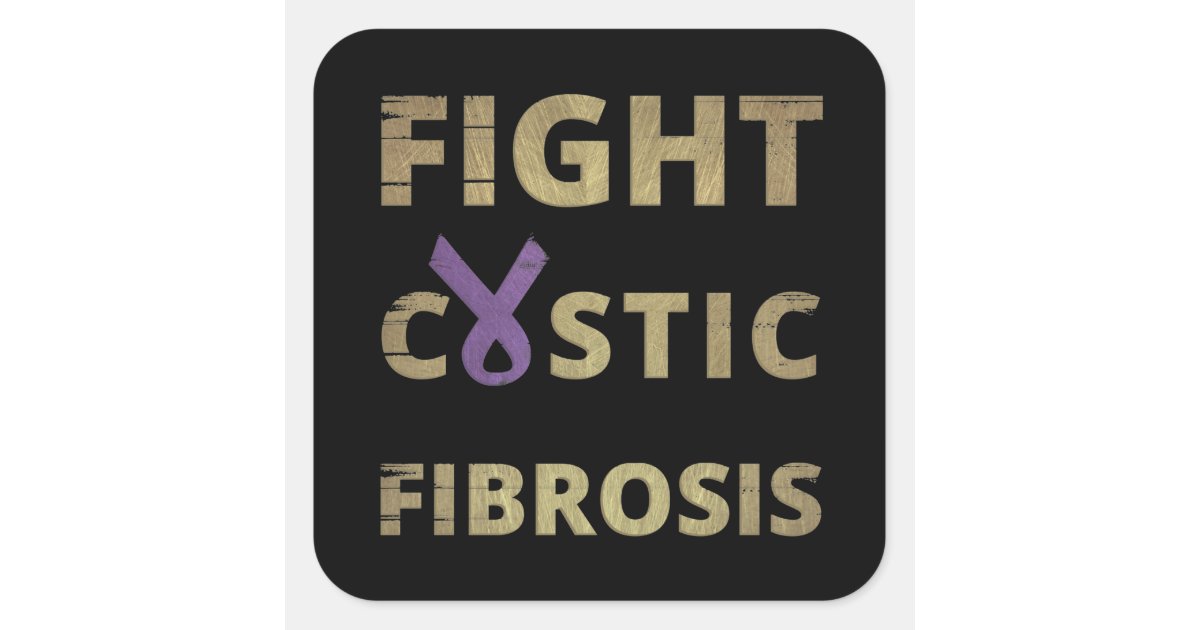 Cystic Fibrosis Awareness Square Sticker Zazzle 