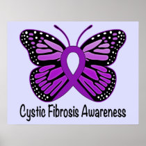 Cystic Fibrosis Awareness with Butterfly of Hope Poster