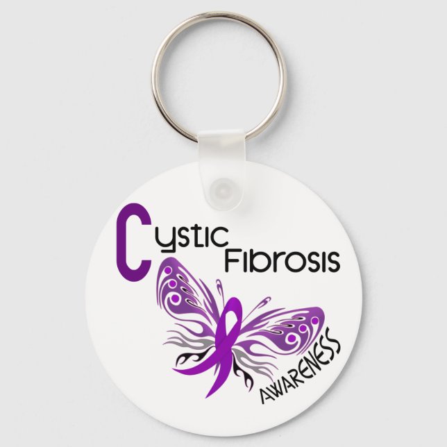 Cystic Fibrosis BUTTERFLY 3 Keychain (Front)