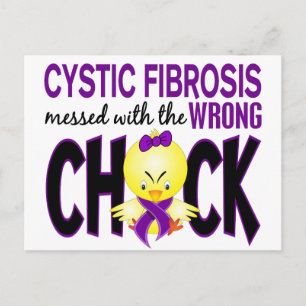 Cystic Fibrosis Messed With The Wrong Chick Postcard