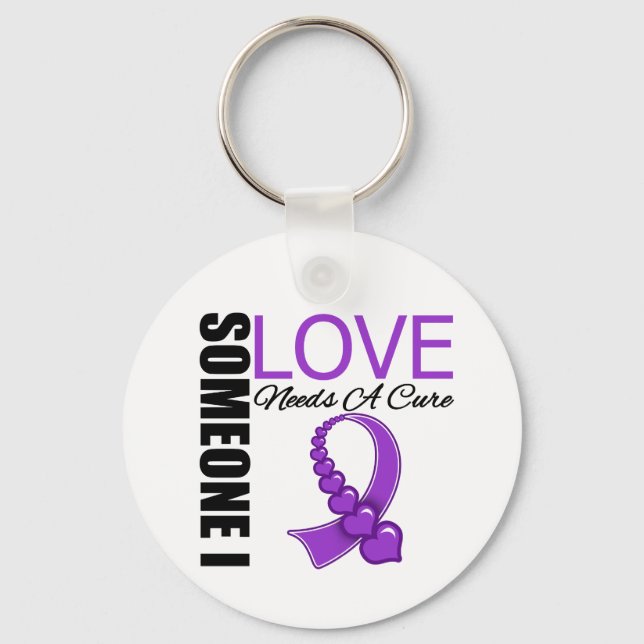 Cystic Fibrosis Someone I Love Needs A Cure Keychain (Front)