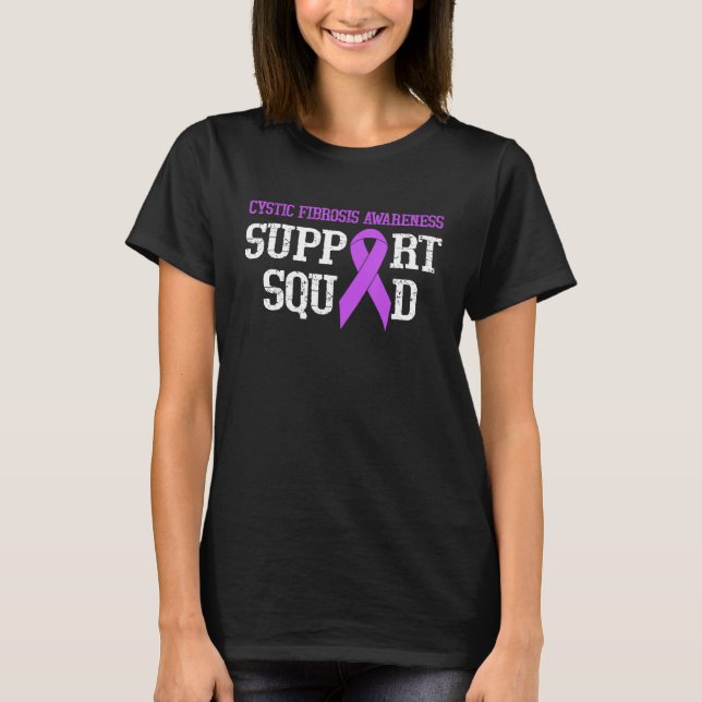 Cystic Fibrosis Support Squad CF Warrior We Wear P T-Shirt (Front)