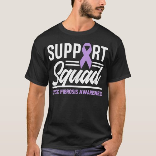 Cystic Fibrosis Support Squad Cystic Fibrosis Awar T_Shirt