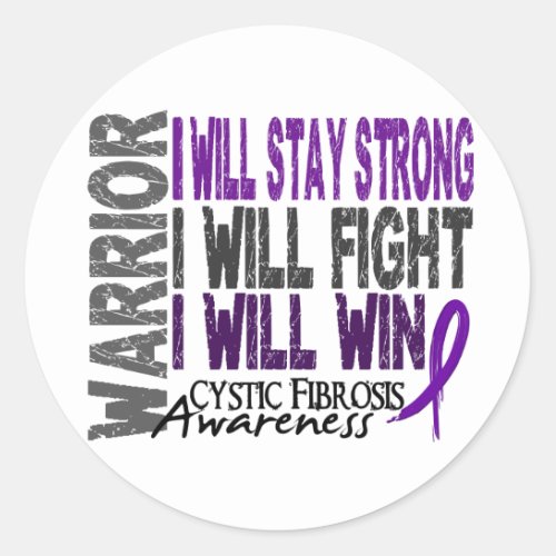 Cystic Fibrosis Warrior Classic Round Sticker