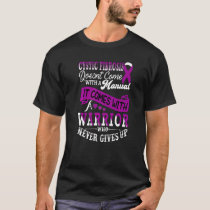 Cystic Fibrosis Warrior Purple Ribbon Support T-Shirt